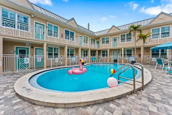 Heated Courtyard Pool — a warm, relaxing haven open year-round.