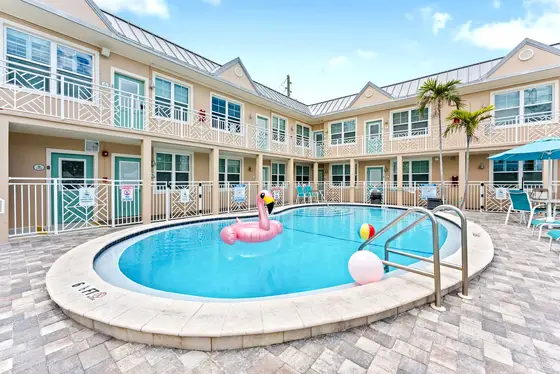 Heated Courtyard Pool — a warm, relaxing haven and open year-round.