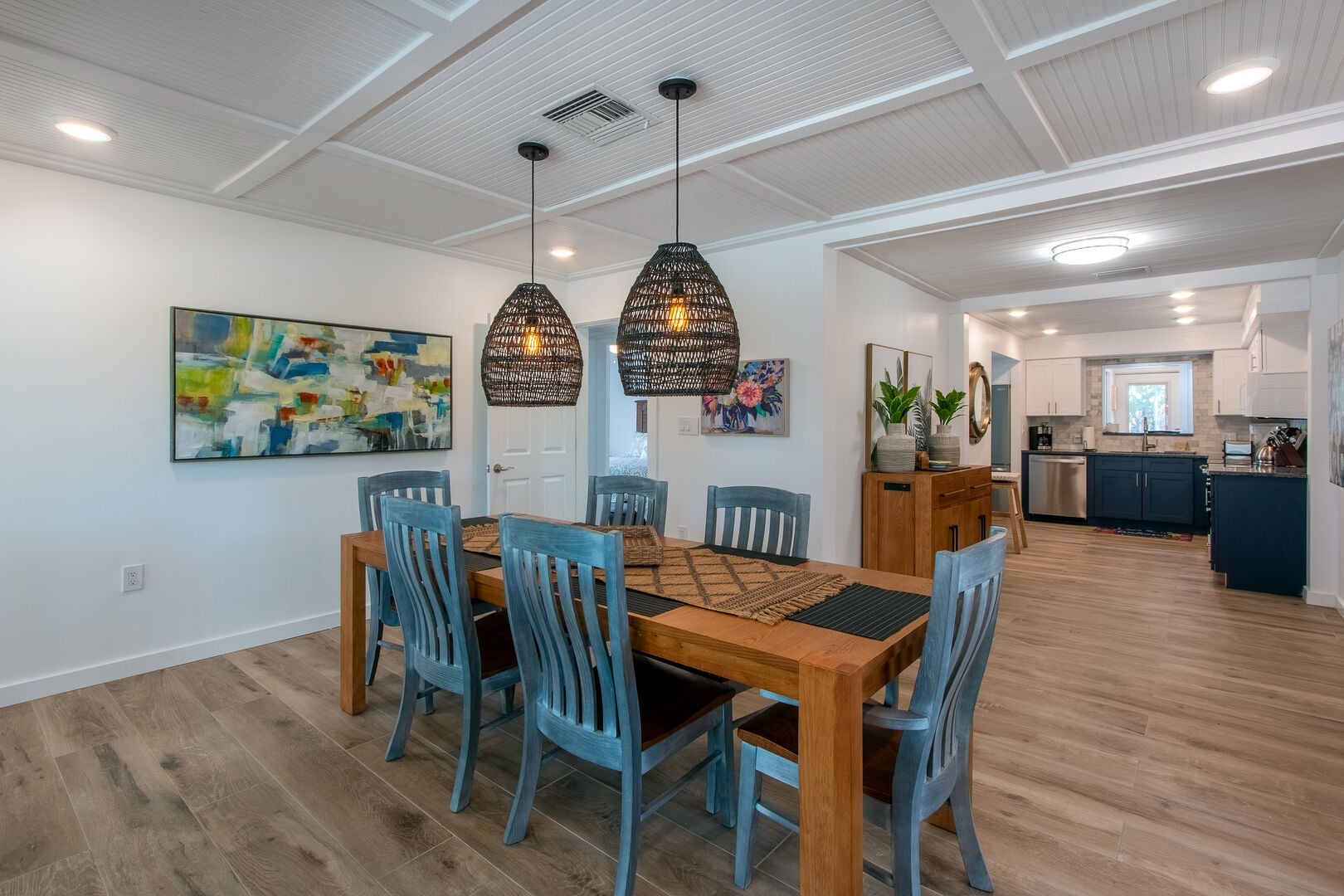 Coastal Breeze: Spacious dining area perfect for enjoying meals with the family.
