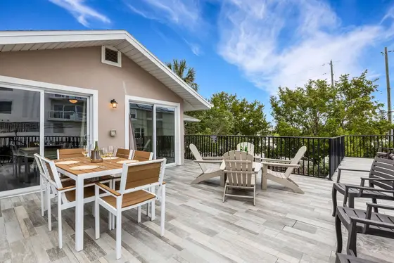 Rooftop terrace with the Gulf views and enough space for everyone to spread out