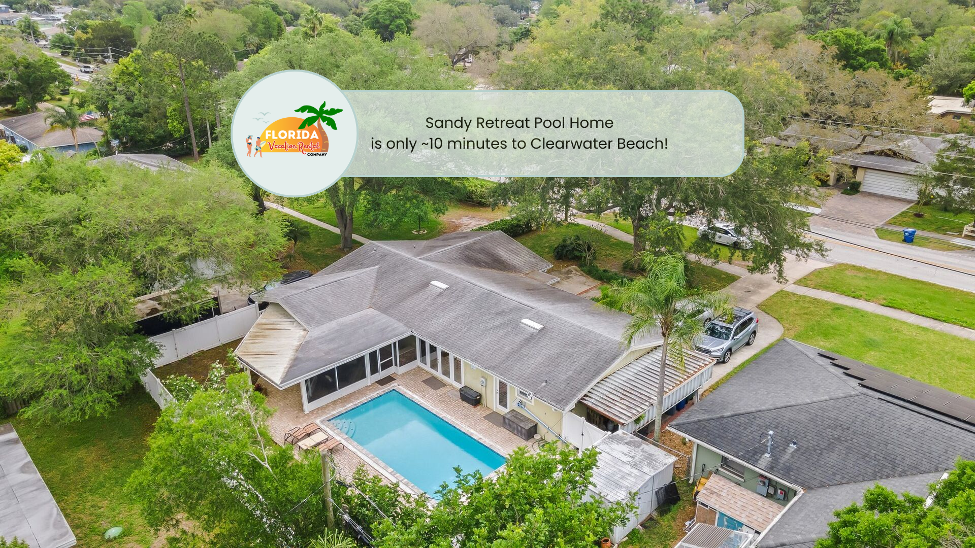 Sandy Retreat Pool House: Relax in paradise at this spacious Clearwater home
