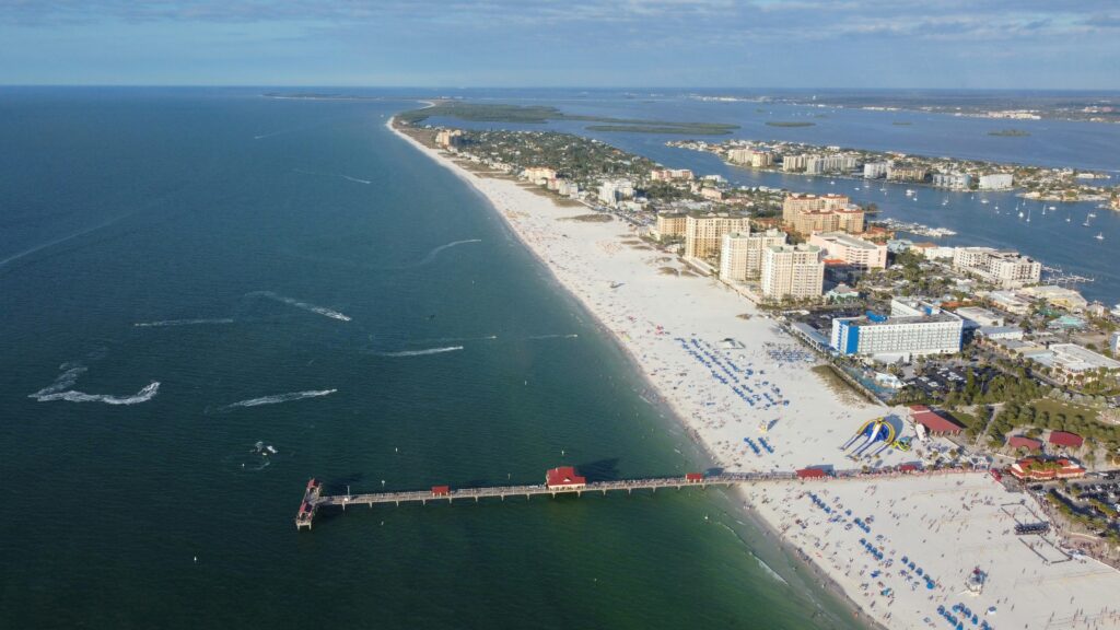 clearwater beach aerial