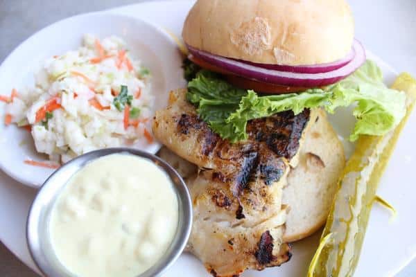grilled blackened grouper sandwaich