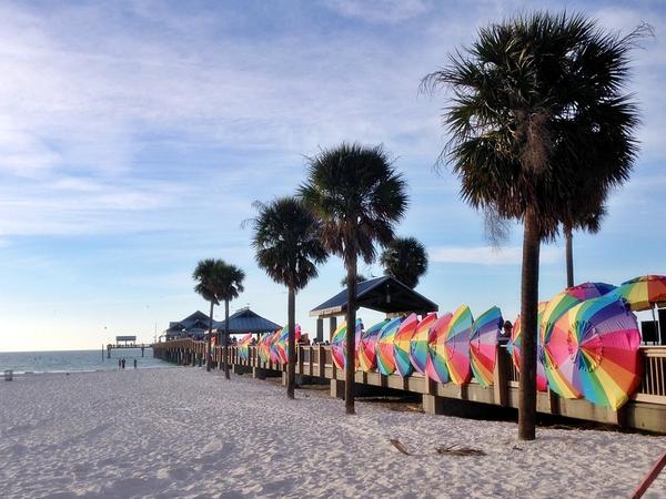 clearwater beach in winter