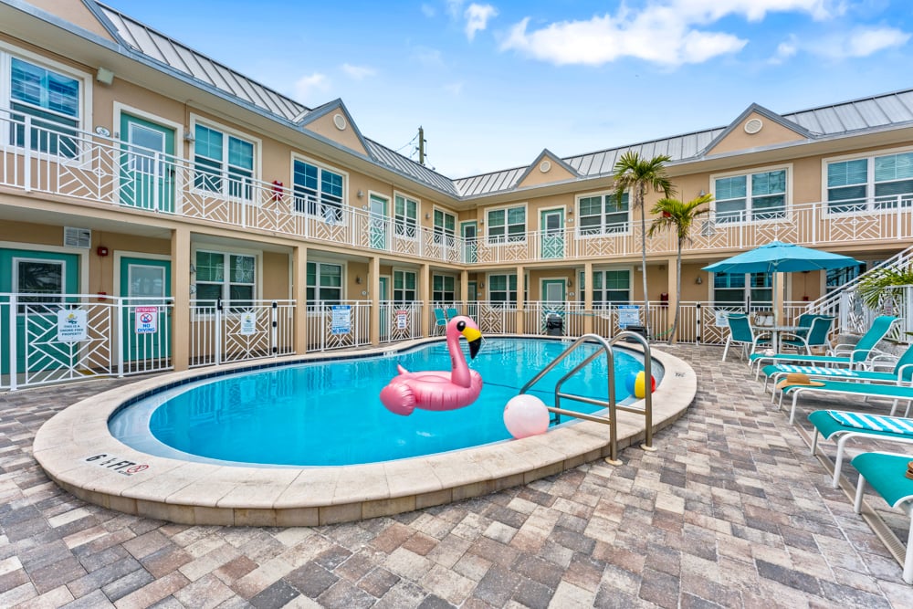 Heated Courtyard Pool — a warm, relaxing haven open year-round.