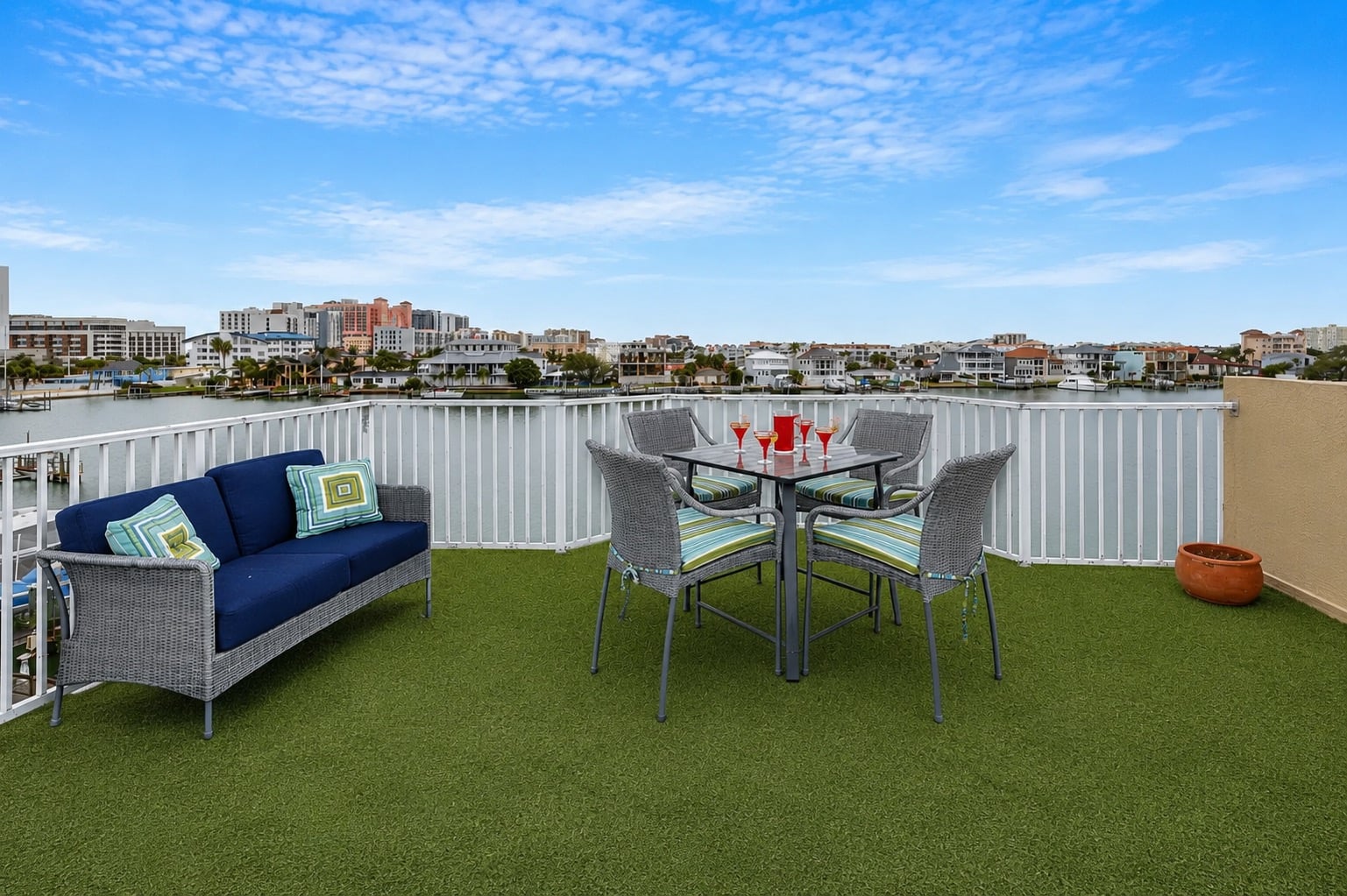 Private rooftop deck with stunning intracoastal views