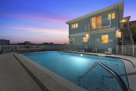 Enjoy the resort's Large Heated Pool: Perfect for relaxing and soaking up the sun.