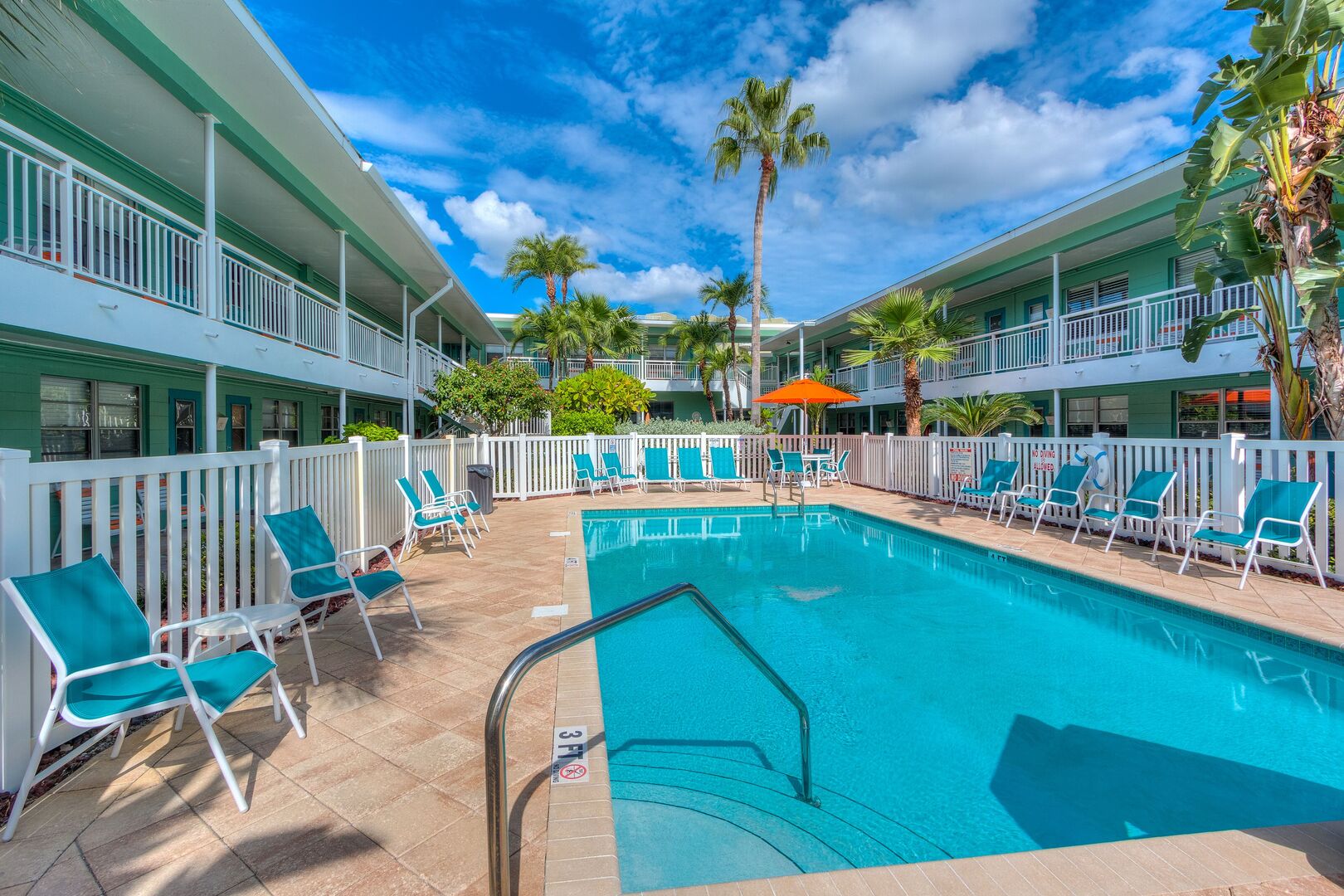 Located at the iconic Tropic Terrace Resort, you are just steps from the heated pool